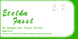 etelka fassl business card